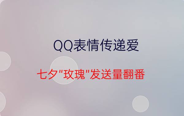 QQ表情传递爱 七夕“玫瑰”发送量翻番